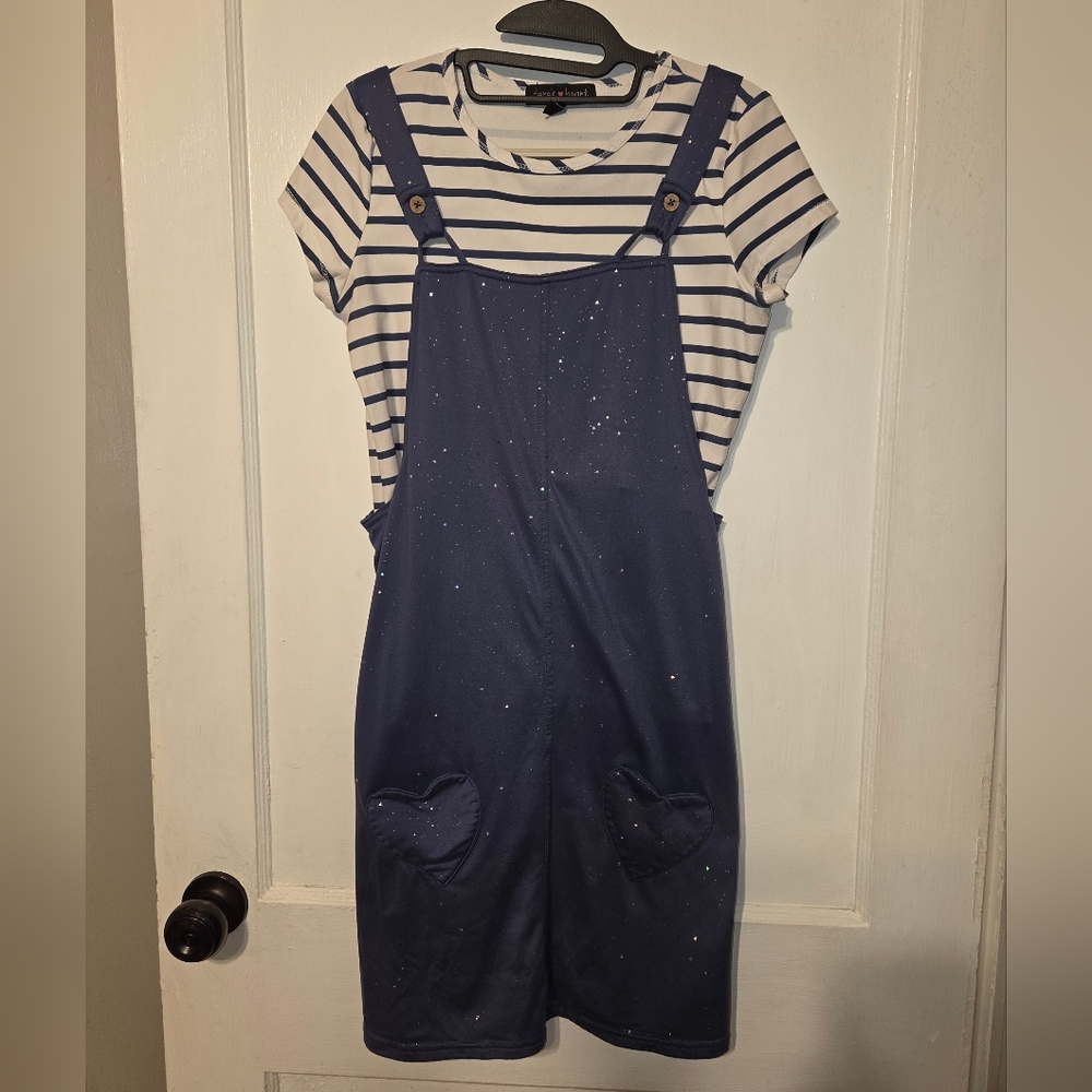Derek Heart Navy and White Kids Matching Set